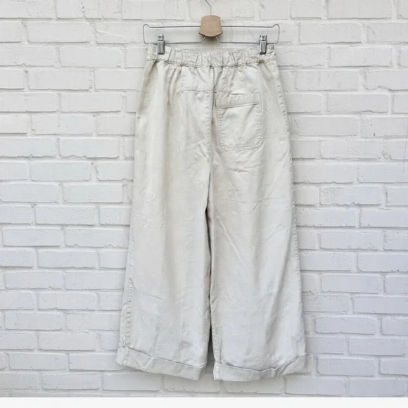 Free People After Love Cuff Pants Trousers Light Khaki NEW XS run big boho wide - Picture 3 of 6